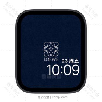 loewe罗意威深蓝色苹果iwatch壁纸表盘.watchface