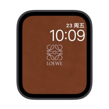 罗意威loewe橙红色苹果iwatch壁纸表盘.watchface