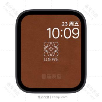 罗意威loewe橙红色苹果iwatch壁纸表盘.watchface