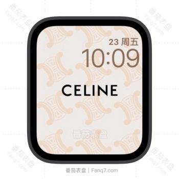celine思琳米黄橙双月苹果iwatch壁纸表盘.watchface