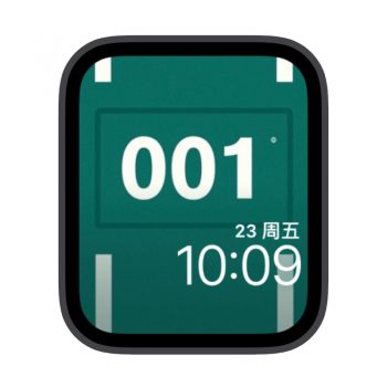 韩国鱿鱼游戏绿色001苹果iwatch壁纸表盘.watchface