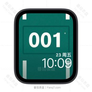 韩国鱿鱼游戏绿色001苹果iwatch壁纸表盘.watchface