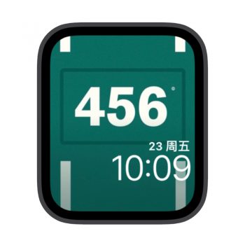 韩国鱿鱼游戏绿色456苹果iwatch壁纸表盘.watchface