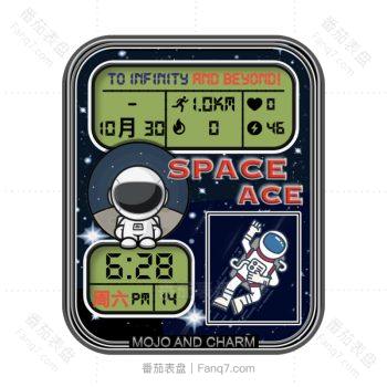 卡西欧CASIOG蓝色卡通可爱太空人表盘.clock