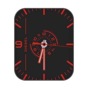 DIESEL迪赛红黑极简表盘.clock