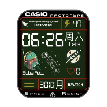 绿色圣诞新太空人表盘.clock