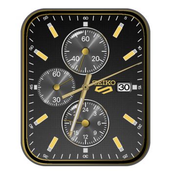 SEIKO黑黄简约表盘.clock