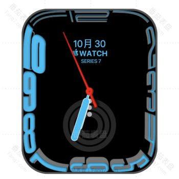 S7独占表盘Continuum黑底蓝色apple动态版.clock