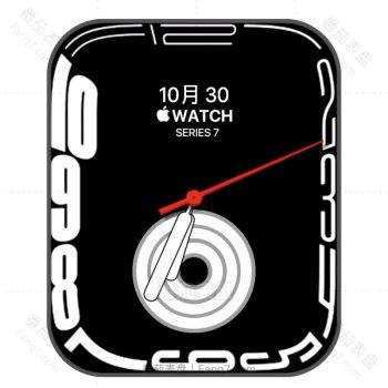 S7独占表盘Continuum黑底白色apple动态版.clock