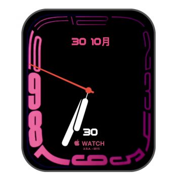 watch S7独占Continuum 表盘黑底玫红apple动态版.clock