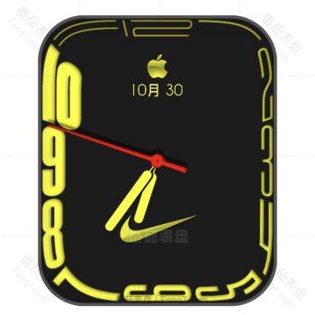 watch S7独占Continuum 表盘黑底黄色nike- Appel静态版.clock