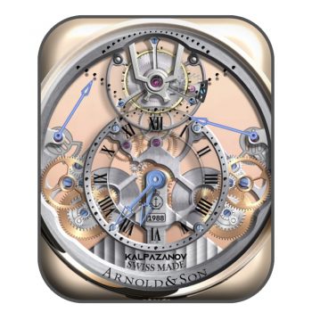 亚诺Arnold & Son橙粉色高级机械表盘.clock