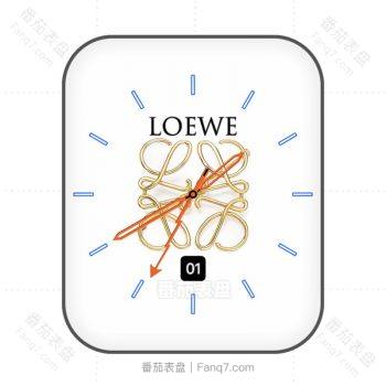 LOWEW罗意威白色简约高级金色logo表盘.clock