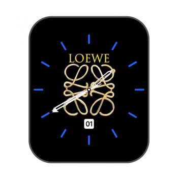 LOWEW罗意威黑色简约高级金色logo表盘.clock