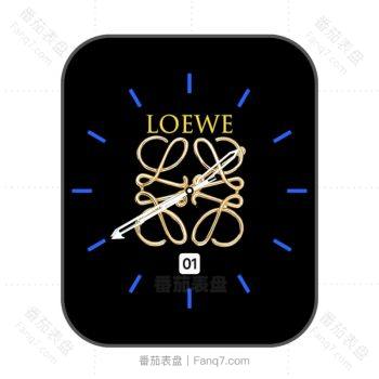 LOWEW罗意威黑色简约高级金色logo表盘.clock