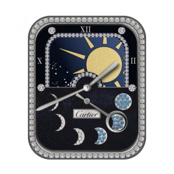 Cartier卡地亚镶钻日月格调表盘.clock