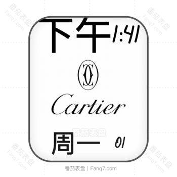 Cartier卡地亚白色简约表盘.clock