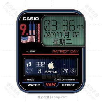 卡西欧CASIOG美国911表盘.clock