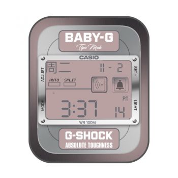 卡西欧CASIOG简约baby粉表盘.clock