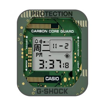 卡西欧CASIOG卡通绿表盘.clock