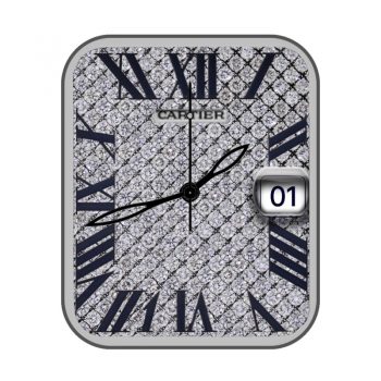 Cartier卡地亚满钻表盘.clock