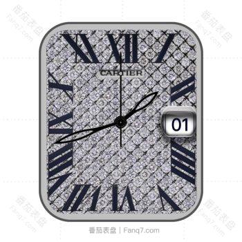 Cartier卡地亚满钻表盘.clock