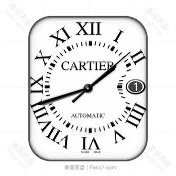 Cartier卡地亚简约白色表盘.clock