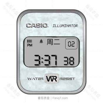卡西欧CASIOG高级印花淡蓝表盘.clock