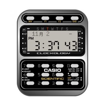 卡西欧CASIOG黑白云朵复古表盘.clock