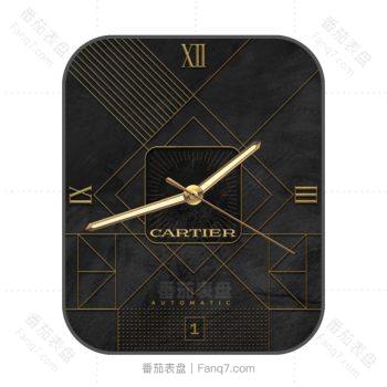 Cartier卡地亚黑色玫瑰金简约大气高级格调表盘.clock
