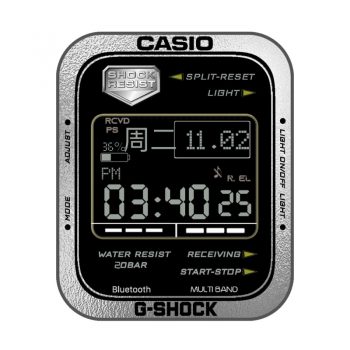 卡西欧CASIOG银边黑色复古表盘.clock
