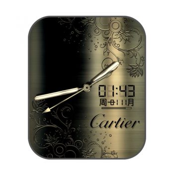 cartier卡地亚光面古铜玫瑰金表盘.clock