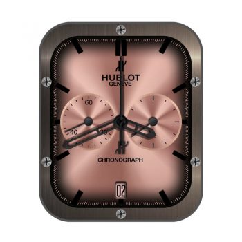 HUBLTO宇舶玫瑰粉黑边表盘.clock