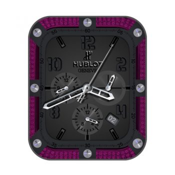 HUBLTO宇舶黑色紫钻边表盘.clock
