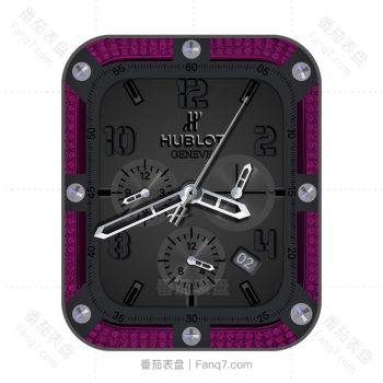HUBLTO宇舶黑色紫钻边表盘.clock
