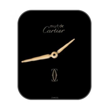 cartier卡地亚黑色简约表盘.clock