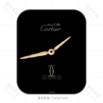 cartier卡地亚黑色简约表盘.clock