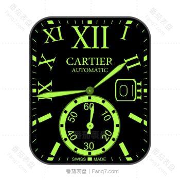 cartier卡地亚黑绿表盘.clock