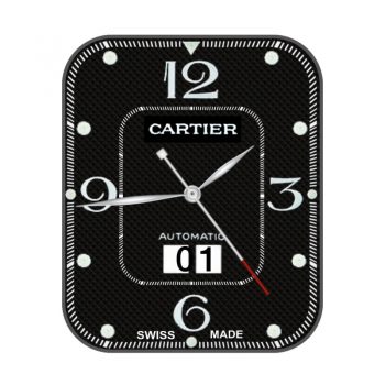 Cartier卡地亚黑白方格简约表盘.clock