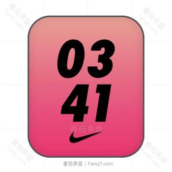 nike耐克粉色简约表盘.clock