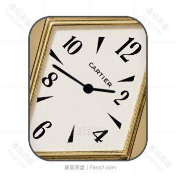 Cartier卡地亚不规则金边白色表盘.clock