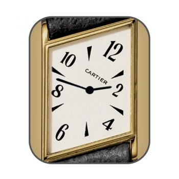 Cartier卡地亚不规则金边白色表盘.clock