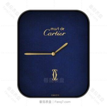 Cartier卡地亚深蓝金色简约大气高级格调表盘.clock