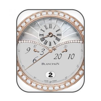 宝珀Blancpain镶钻白色玫瑰金高级格调表盘.clock
