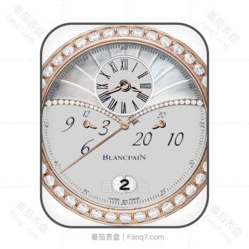 宝珀Blancpain镶钻白色玫瑰金高级格调表盘.clock