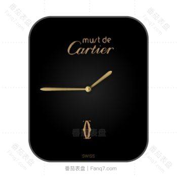 Cartier卡地亚黑色简约大气高级格调表盘.clock