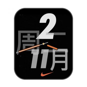 耐克nike黑灰运动表盘.clock