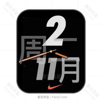 耐克nike黑灰运动表盘.clock