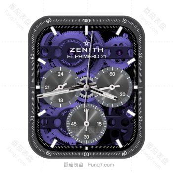 ZENITH真力时深紫黑边表盘.clock