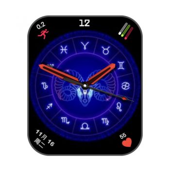 十二星座白羊座蓝色表盘.clock